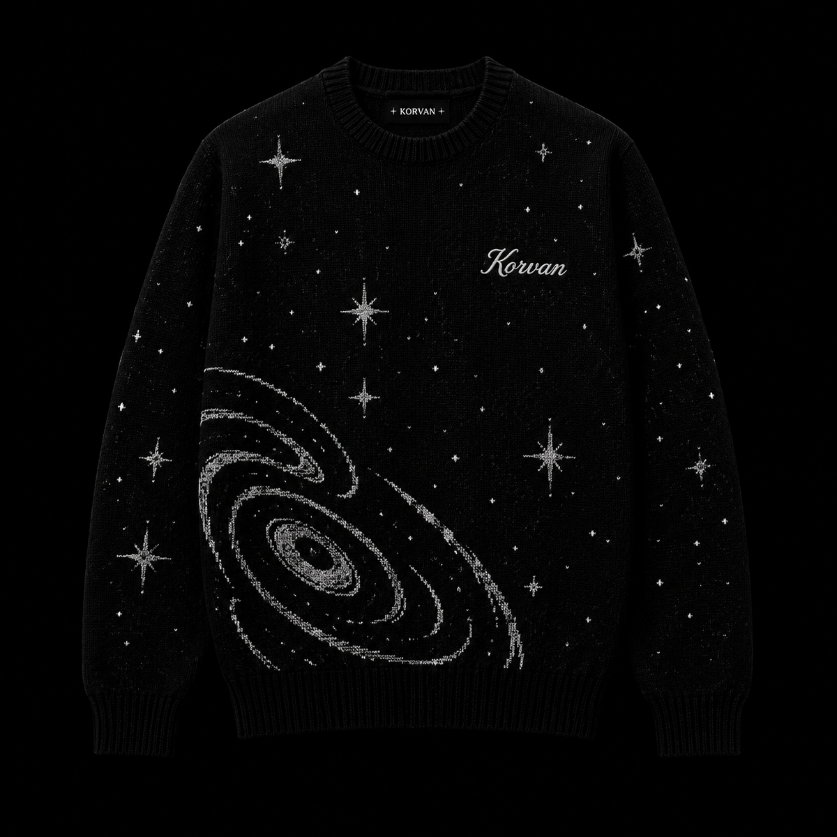 KORVAN Stellar Knit Sweater — Black Edition