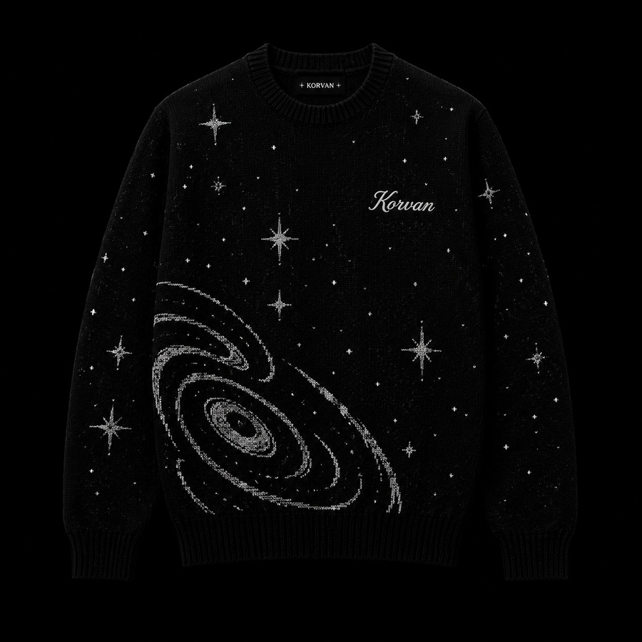 KORVAN Stellar Knit Sweater — Black Edition