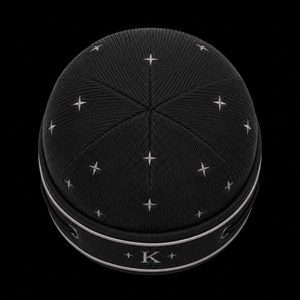 KORVAN Charcoal Star Knit Beanie
